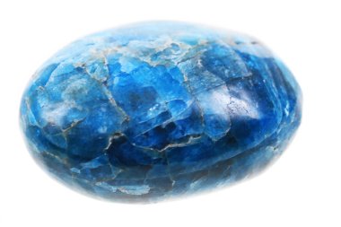 blue apatite mineral isolated clipart