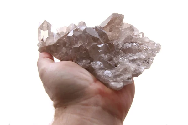 A fehér háttéren izolált kristály — Stock Fotó