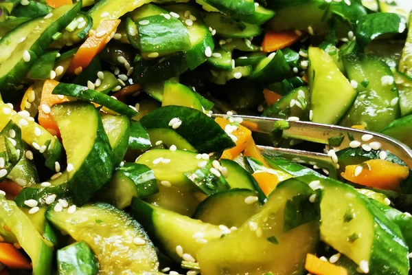 Geweldige plantaardige salade textuur — Stockfoto