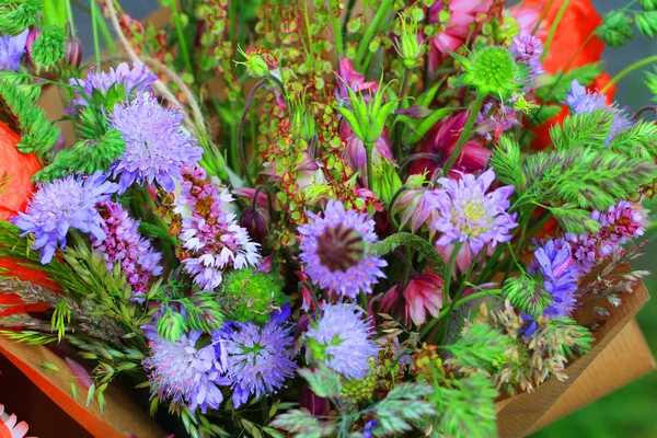Rét virágok, mint nagyon szép nyári textúra — Stock Fotó