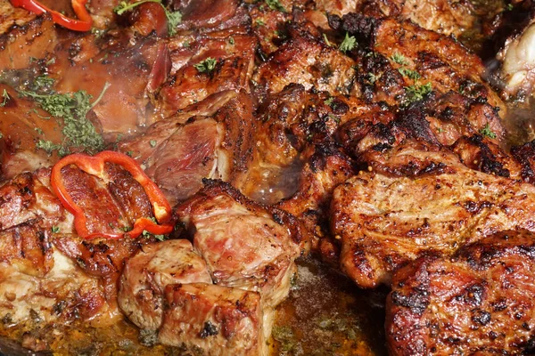 Gegrild vlees textuur — Stockfoto