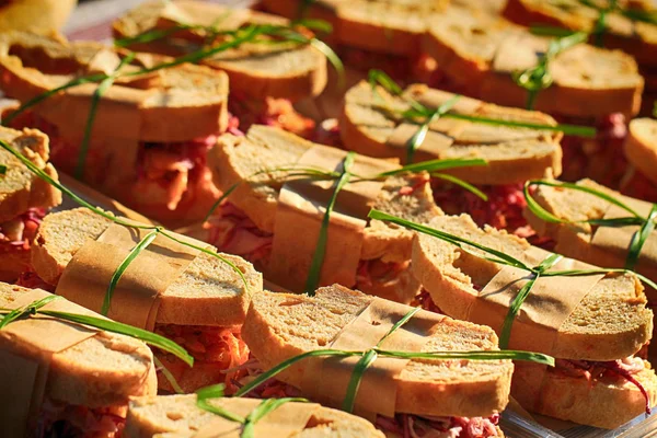 Sanduíches vegetarianas frescas — Fotografia de Stock