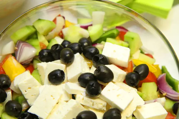 Consistenza dell'insalata greca — Foto Stock