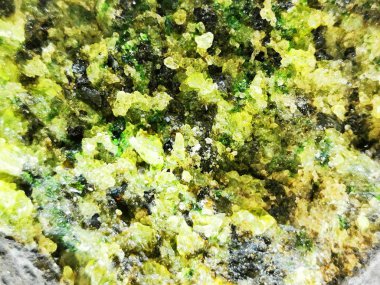 Olivin yeşil mineral dokusu