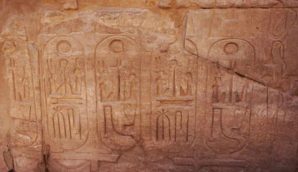이집트 카르나크의 상형 문자 텍스처 — 스톡 사진