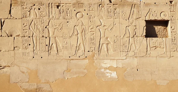 Textura jeroglífica de karnak de Egipto — Foto de Stock