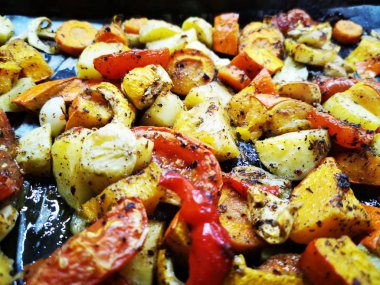 ızgara sebze arka planı