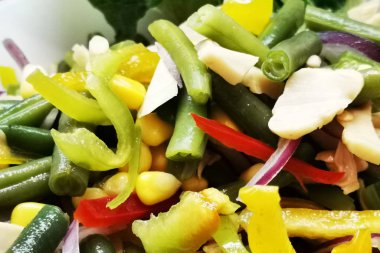 Harika sebze salatası dokusu.