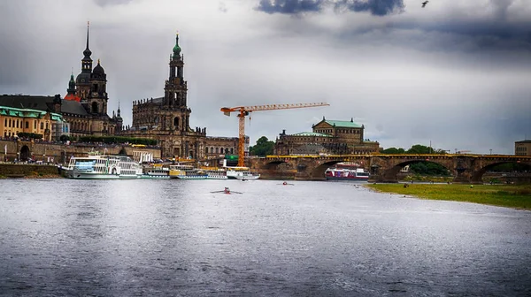 Panorama de Dresde depuis le navire — Photo