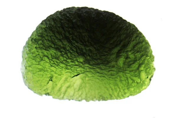 Cseh moldavite elszigetelt — Stock Fotó