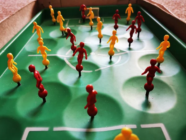 오래 된 테이블 축구 게임 — 스톡 사진