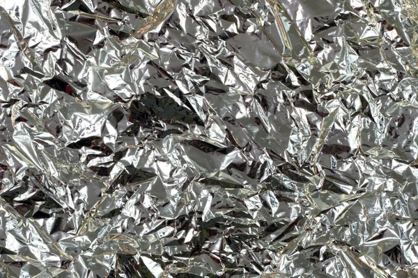 Silver tinfoil texture — ストック写真