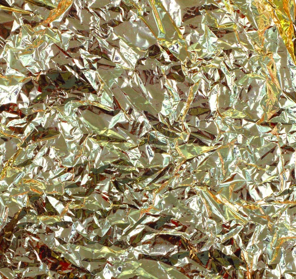 Golden tinfoil texture — 图库照片