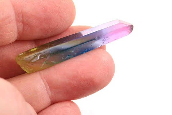 Gökkuşağı doğal kristal yeşim taşı — Stok fotoğraf