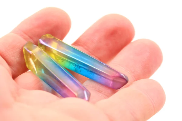 Rainbow natural crystal jade — Stock Photo, Image