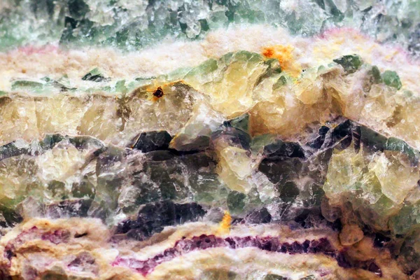 蛍石の鉱物組織 — ストック写真