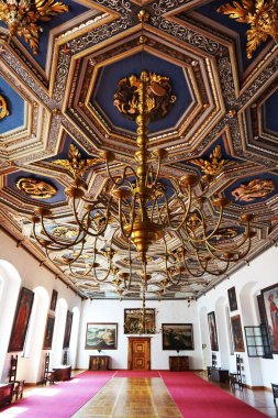 Eski Telc Castle 'ın içi çok güzel bir turistik mekan.