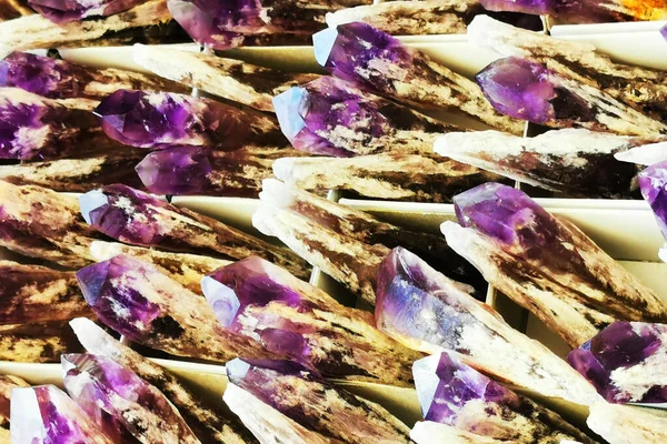 Violette Amethyst Textur Als Sehr Schöner Natürlicher Hintergrund — Stockfoto