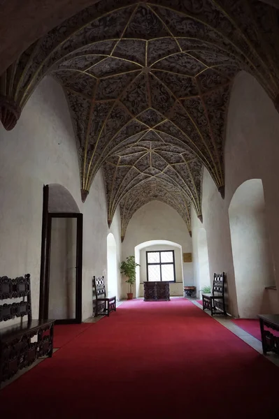 Old Telc Castle Interior Very Nice Tourist Place — Stock Photo, Image