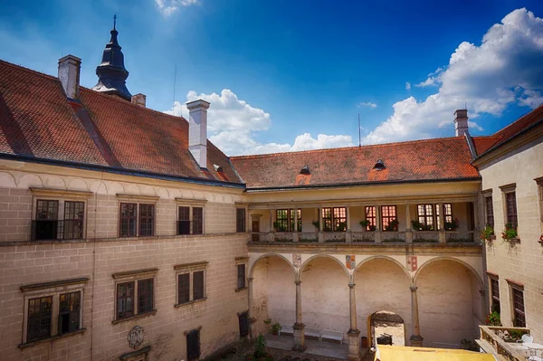 Παλιό Κάστρο Telc Στην Τσεχική Δημοκρατία — Φωτογραφία Αρχείου