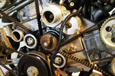 Eski araba motor dokusu güzel bir teknoloji arka planıdır
