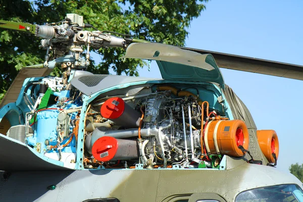 Detail Des Kampfhubschraubers Als Netter Technik Hintergrund — Stockfoto