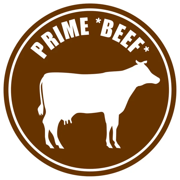 Prime Beef Butcher Shop Stamp — Stock Vector