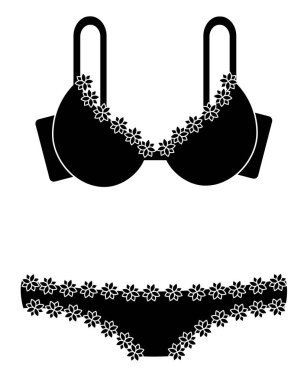 Siyah iç çamaşırı illüstrasyon