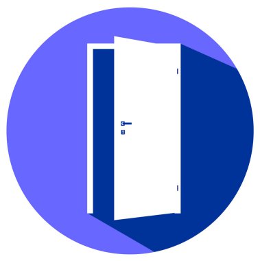 Beyaz açılan kapı simge vektör eps 10