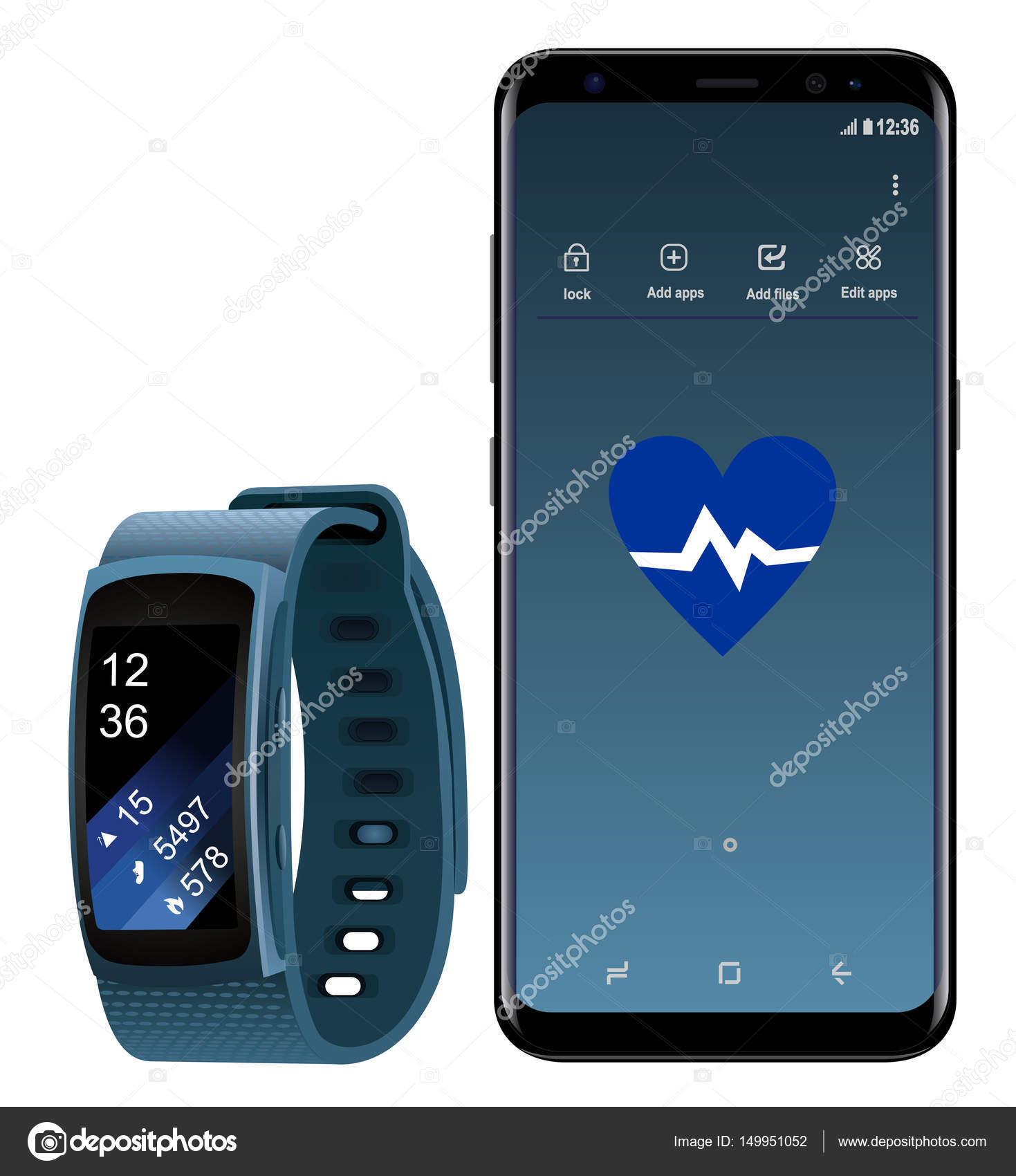 Samsung Galaxy S8 and Smartwatch Gear 