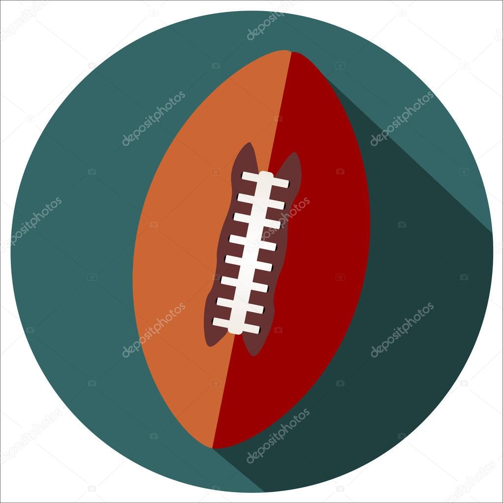 American football. flat design icon Vector eps 10