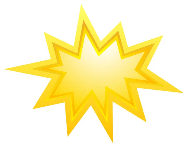 Icône éclatante jaune — Image vectorielle