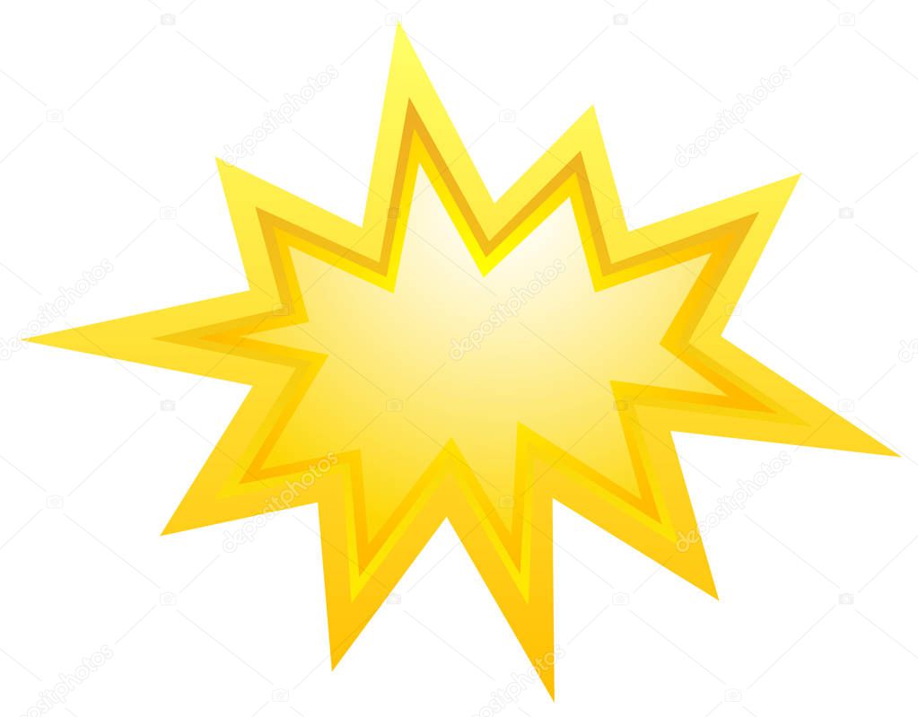 Yellow bursting icon