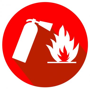 Yangın emniyet düz tasarım simgesi