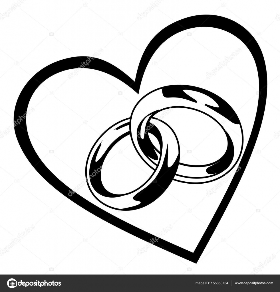  Wedding  ring  in heart   Stock Vector  leonardo255 155850754