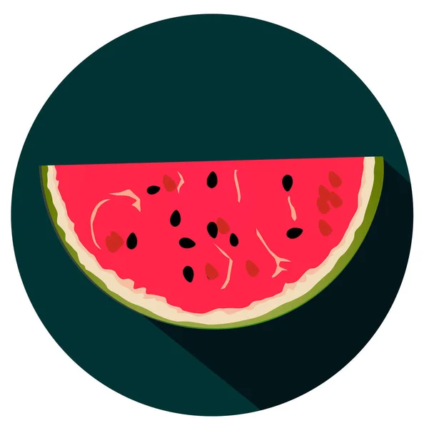 Wassermelone flache Ausführung — Stockvektor