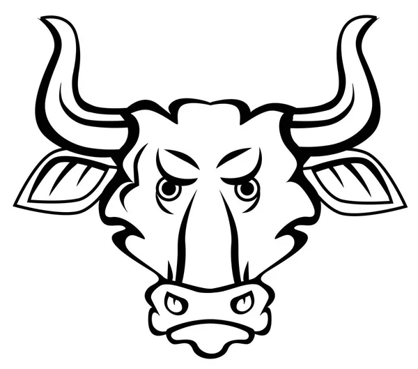 Angry bull mascot character — Stock Vector