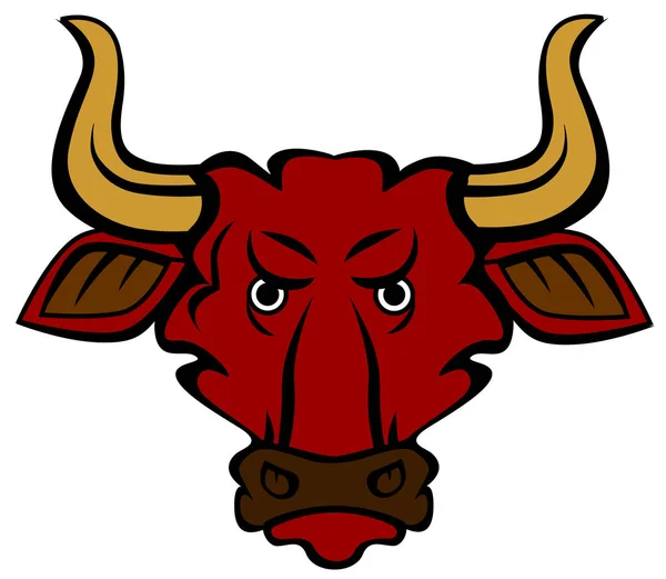 Personagem mascote touro irritado —  Vetores de Stock