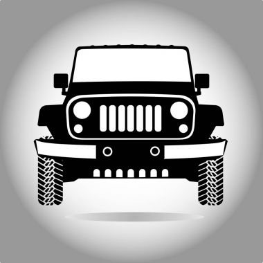 4 x 4 SUV önünde