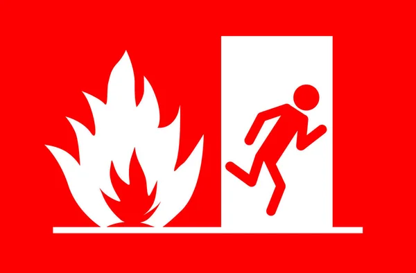 Salida de emergencia contra incendios — Vector de stock