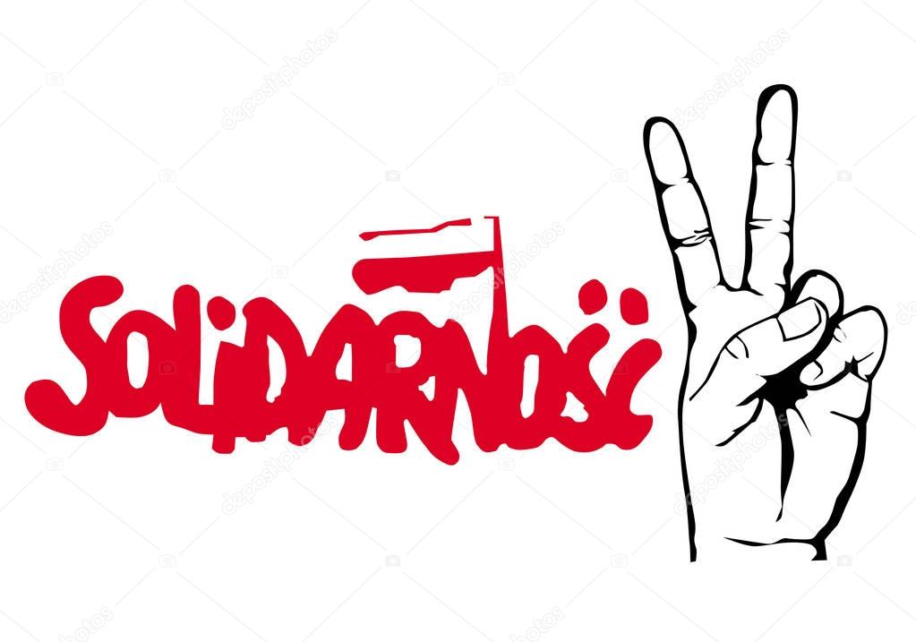 Official logo of Solidarnos with hand vector eps 10
