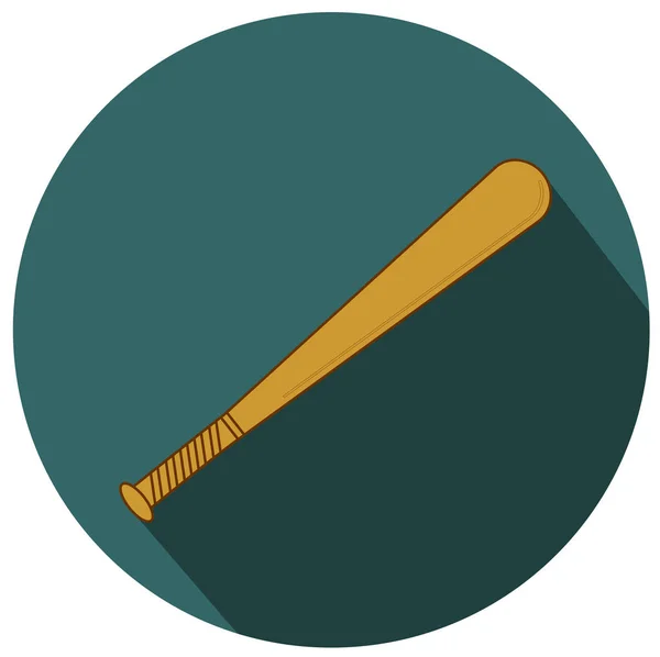 Baseball Bat platt designikon — Stock vektor