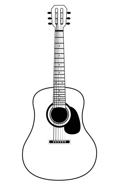 Vector de guitarra acústica — Archivo Imágenes Vectoriales