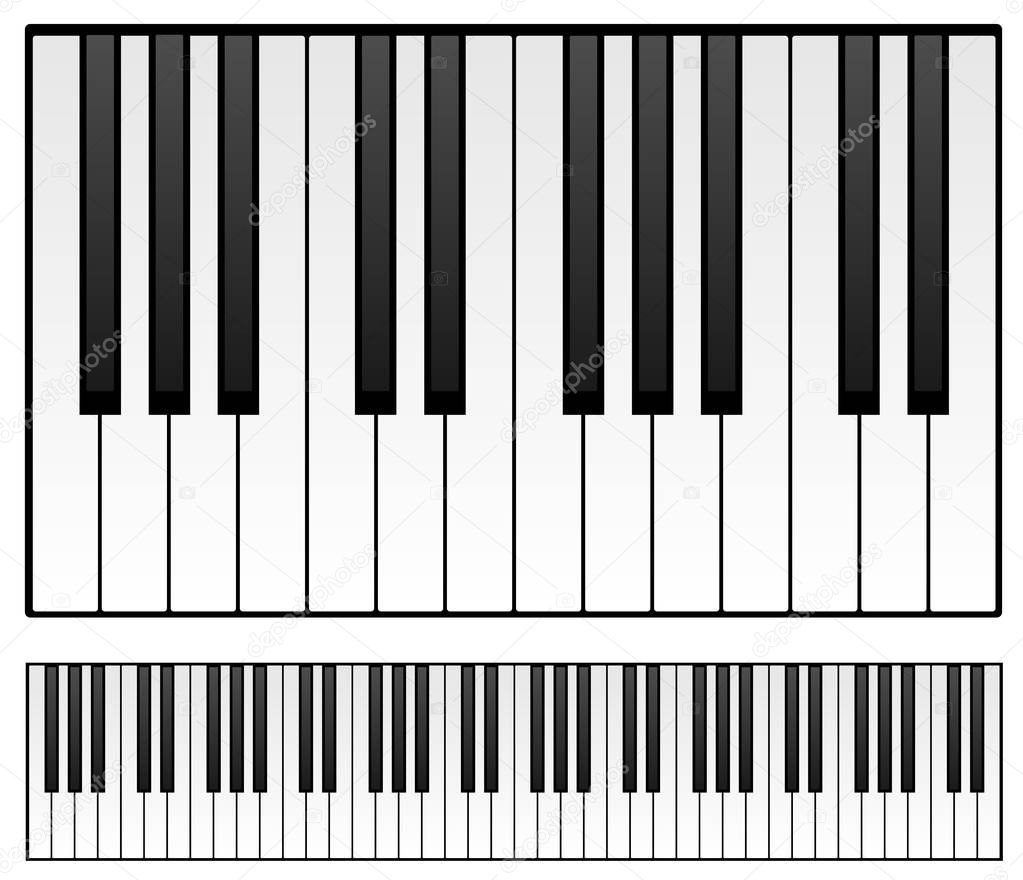 Piano Keyboard isolated