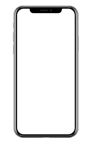 애플 아이폰 X에에서 새로운 검은 현실적인 휴대 전화 스마트폰 — 스톡 벡터