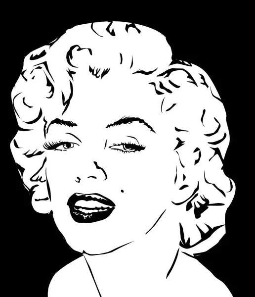 Marilyn Monroe vector illustration — Stock Vector