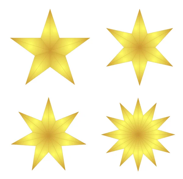 Hvězdy na bílém pozadí — Stockový vektor