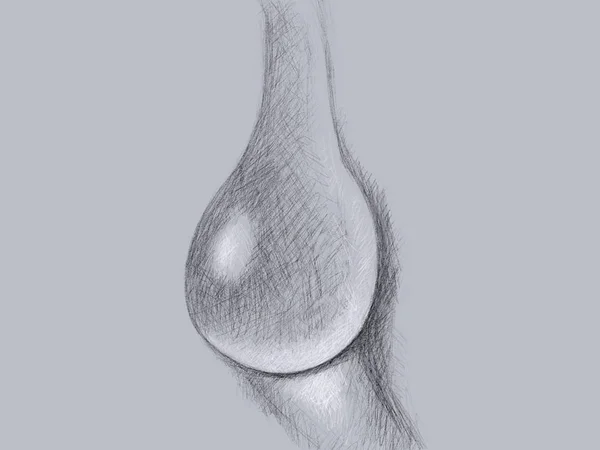 Drop drawing on tablet — Stock Photo, Image