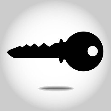 Bir mandal anahtar silüeti