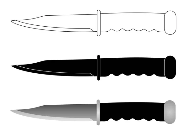 Militära kniv vektor — Stock vektor